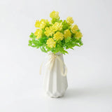 Load image into Gallery viewer, Cream White Geometric Ceramic Vase with Bow