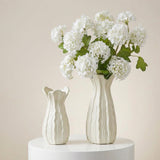 Load image into Gallery viewer, French Style Embossed White Ceramic Vase